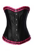 Corselet Preto Rosa