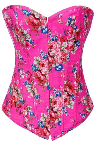 Corselet Floral Rosa