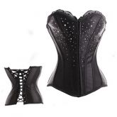 Corselet Preto Strass