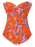 Corselet Floral Laranja