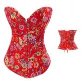 Corselet Vermelho Estampado