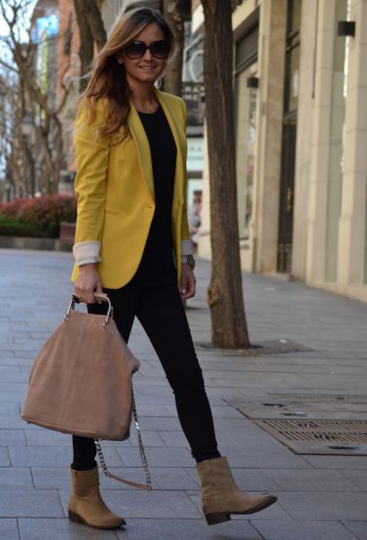 Blaser Inspired Zara- Amarelo(Produto por Encomenda)