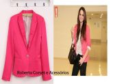 Blaser Inspired Zara- Rosa(Produto por Encomenda)